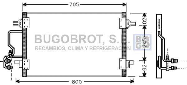 Condenseur, climatisation BUGOBROT 62-AI5175