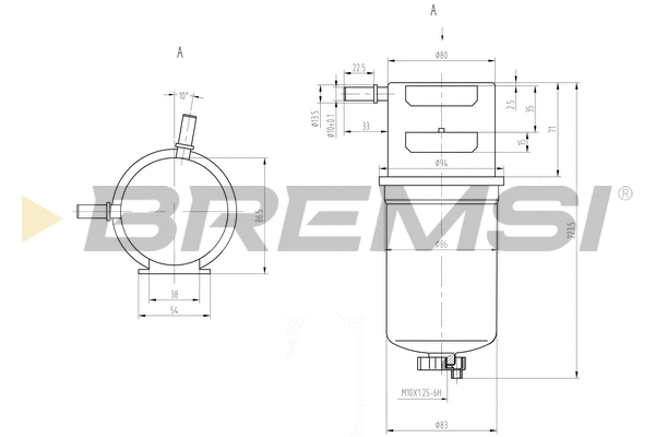 Filtre à carburant BREMSI FE0790