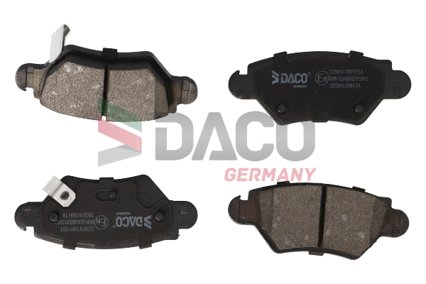 Kit de plaquettes de frein, frein à disque DACO Germany 323619