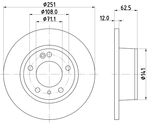 Disque de frein MINTEX MDC835