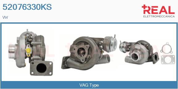 Turbocompresseur, suralimentation REAL 52076330KS