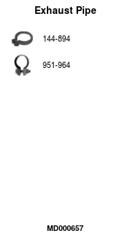 Tuyau d'échappement FA1 MD000657