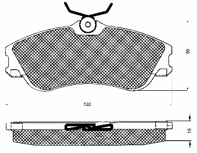 Kit de plaquettes de frein, frein à disque BSF 10544
