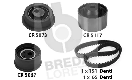 Kit de courroie crantée BREDA LORETT KCD0298