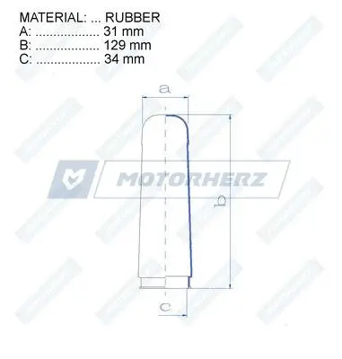 Joint-soufflet, direction MOTORHERZ RDZ0148MG