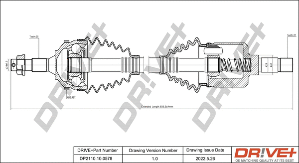 Arbre de transmission Dr!ve+ DP2110.10.0578