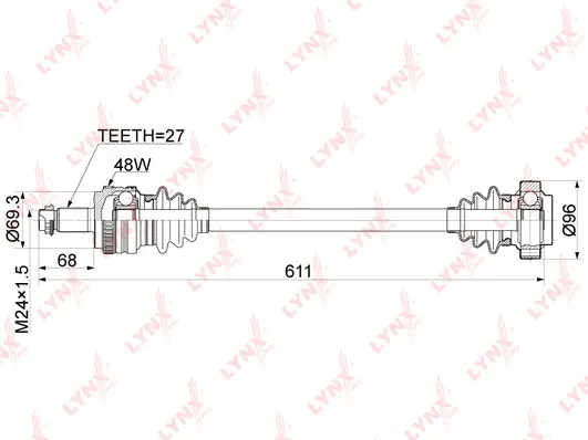 Arbre de transmission LYNXAUTO CD-1031A
