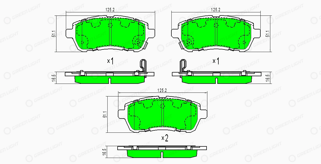 Kit de plaquettes de frein, frein à disque Automotive Adriado GLBP0134