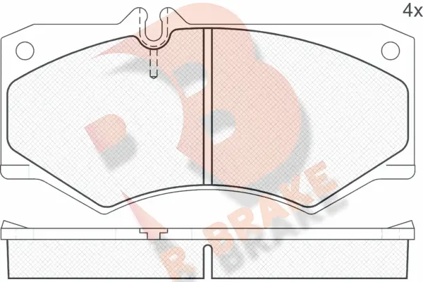 Kit de plaquettes de frein, frein à disque R BRAKE RB0405