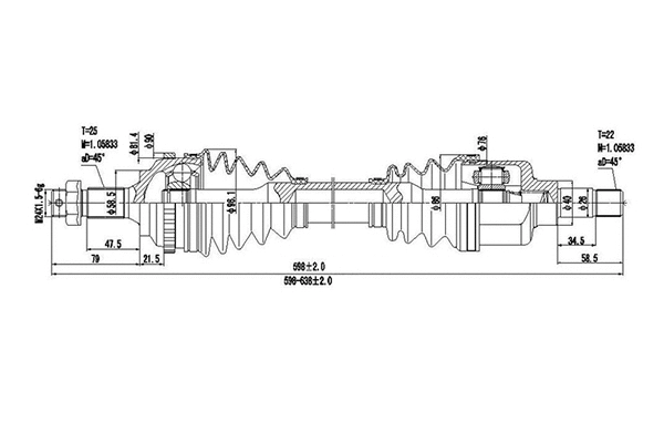 Arbre de transmission DYNAMATRIX DDS210021