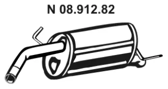 Silencieux arrière EBERSPÄCHER 08.912.82
