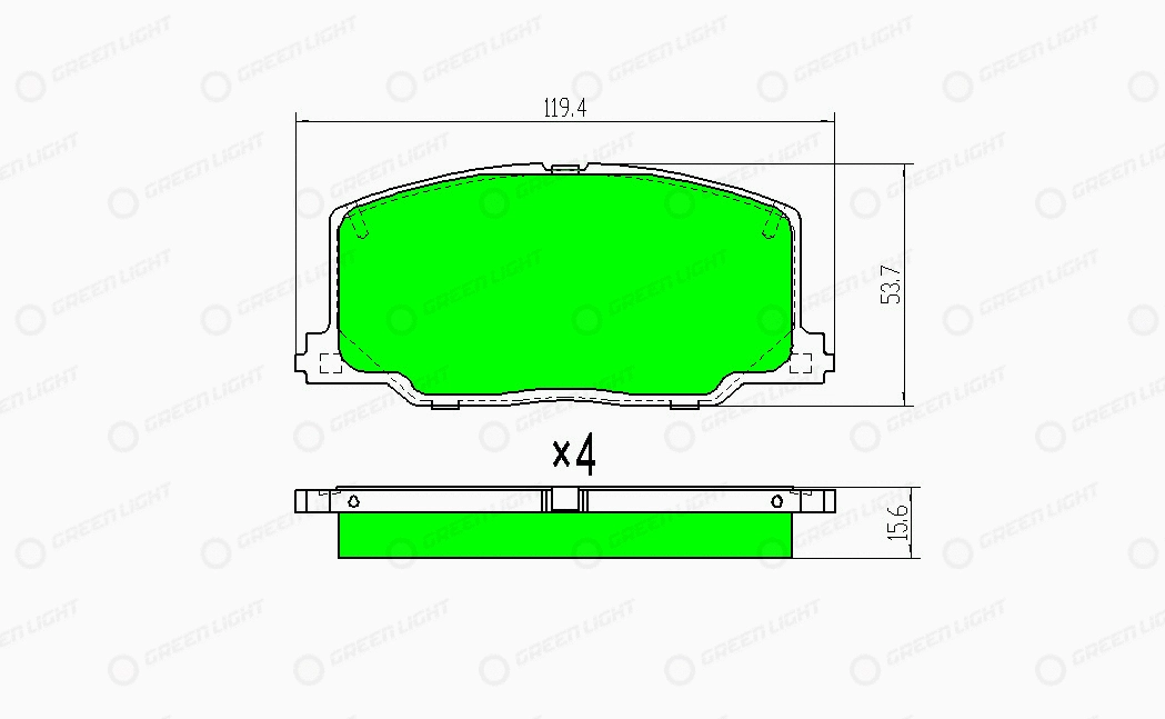 Kit de plaquettes de frein, frein à disque Automotive Adriado GLBP0386