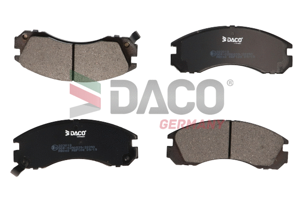 Kit de plaquettes de frein, frein à disque DACO Germany 323018