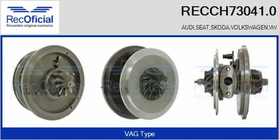 Groupe carter, turbocompresseur RECOFICIAL RECCH73041.0