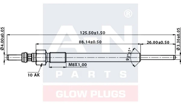 Bougie de préchauffage A-N PARTS A-N126005