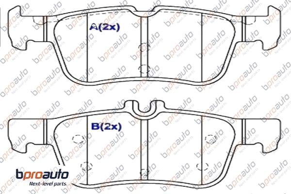 Kit de plaquettes de frein, frein à disque BPROAUTO 1BP31063AA