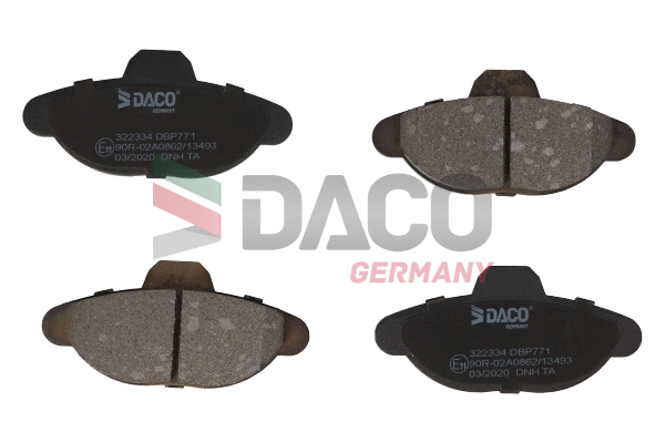 Kit de plaquettes de frein, frein à disque DACO Germany 322334