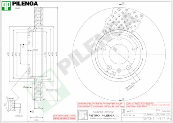 Disque de frein PILENGA V847