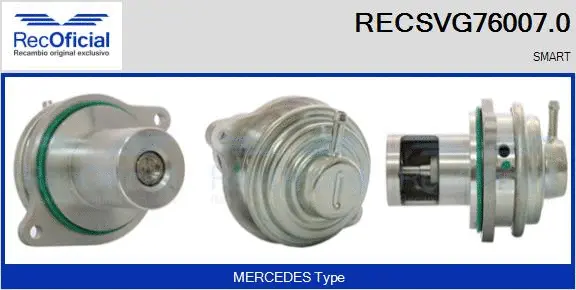 Vanne EGR RECOFICIAL RECSVG76007.0