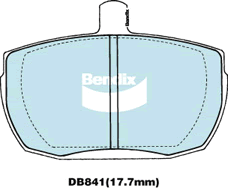 Kit de plaquettes de frein, frein à disque BENDIX-SEA DB841 GCT