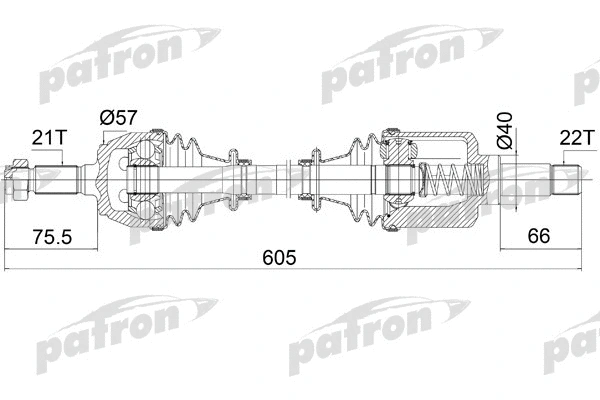 Arbre de transmission PATRON PDS1062