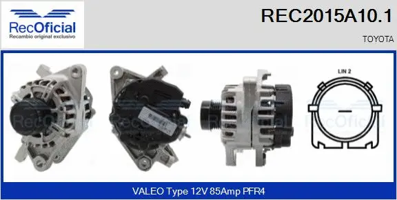 Alternateur RECOFICIAL REC2015A10.1