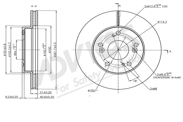 Disque de frein ADVICS-SEA C6F273