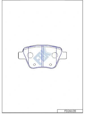Kit de plaquettes de frein, frein à disque FBK FD26035