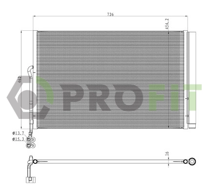 Condenseur, climatisation PROFIT 1770-0020