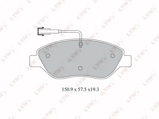 Kit de plaquettes de frein, frein à disque LYNXAUTO BD-2800