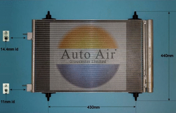 Condenseur, climatisation AUTO AIR GLOUCESTER 16-9919