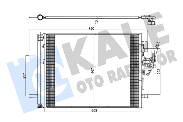Condenseur, climatisation KALE OTO RADYATÖR 357825