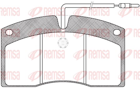 Kit de plaquettes de frein, frein à disque REMSA JCA 505.40