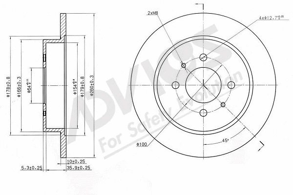 Disque de frein ADVICS-SEA D6R528