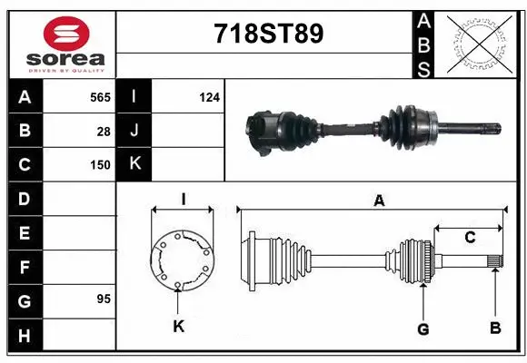 Arbre de transmission STARTCAR 718ST89