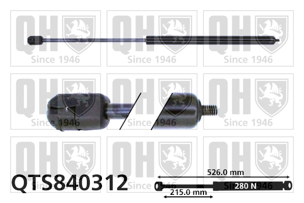 Vérin, capot-moteur QUINTON HAZELL QTS840312
