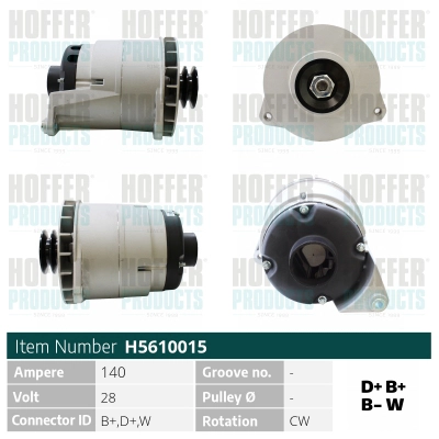 Alternateur HOFFER H5610015