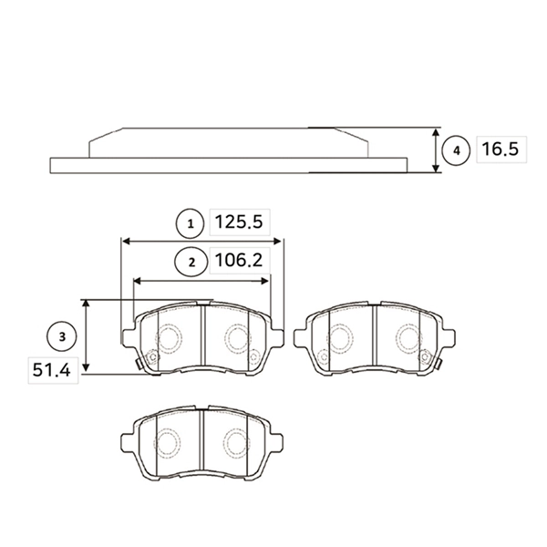 Kit de plaquettes de frein, frein à disque CTR GK0144