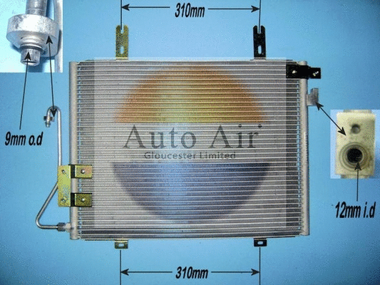 Condenseur, climatisation AUTO AIR GLOUCESTER 16-1272