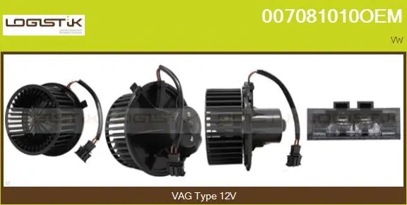 Pulseur d'air habitacle LGK 007081010OEM