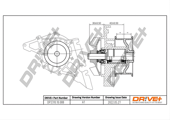 Pompe à eau, refroidissement du moteur Dr!ve+ DP2310.10.088