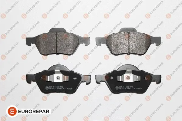 Kit de plaquettes de frein, frein à disque EUROREPAR 1623054380
