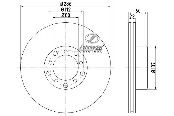 Disque de frein SCHNIEDER AUTOTECH BZS55.00012