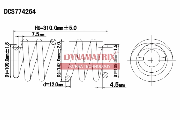 Ressort de suspension DYNAMATRIX DCS774264