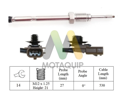 Capteur, température des gaz MOTAQUIP LVET434