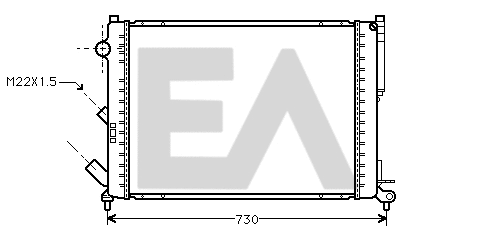 Radiateur, refroidissement du moteur EACLIMA 31R60101