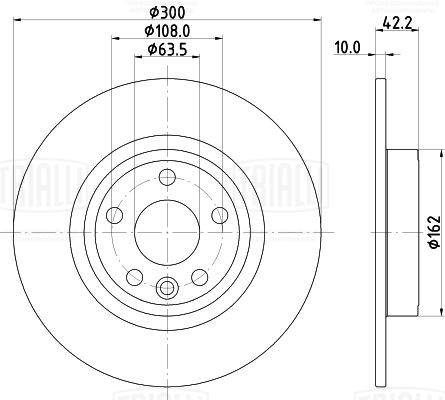 Disque de frein TRIALLI DF 240122