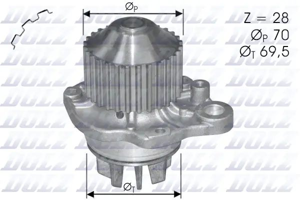 Pompe à eau, refroidissement du moteur DOLZ C121