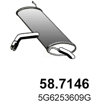 Silencieux arrière ASSO 58.7146