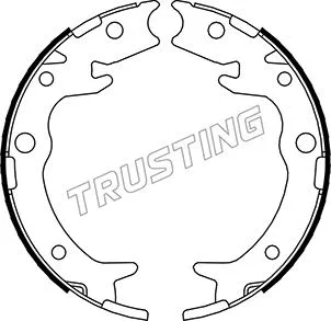 Jeu de mâchoires de frein, frein de stationnement TRUSTING 044.023